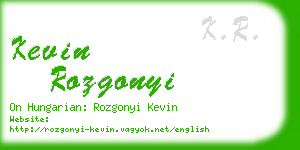 kevin rozgonyi business card